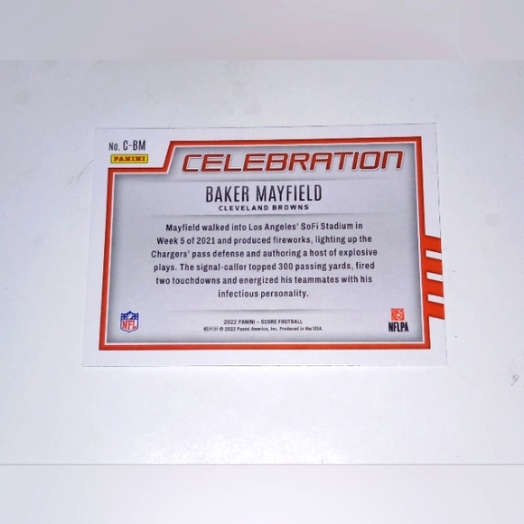 Baker Mayfield Celebration 2023 Panini Score Football #C-BM - Picture 2 of 2